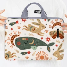 Cartoon Animal Pattern Laptop Sleeve Bag, Suitable For 11-13 Inch Laptops, IPads, Tablets, Casual & Business Handbag, A4 Document Bag For Women And Girls Laptop Case Laptop Cover Computer Bag Carrying Hand Bag Laptop Bag Water Resistant Travel Essentials - Multicolor - View 4