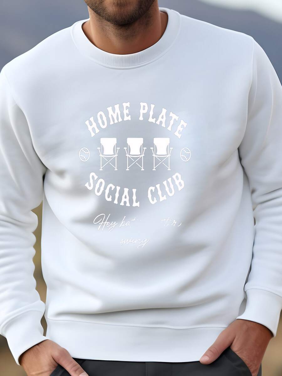 Men Sports Sweatshirts - White - View 1