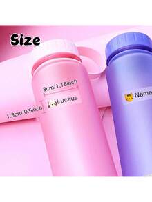 60/120/180/240张定制动物PVC贴纸，可个性化定制文字，创意家居装饰，适用于客厅、卧室、书桌，青少年儿童房间装饰，杯子、瓶子、笔记本电脑装饰贴纸，生日、周年纪念派对礼品标签贴纸 - 多色(Normal) - 查看 2