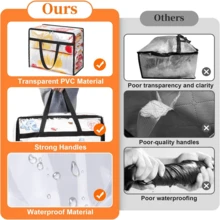 Foldable Storage Bags - Clear - View 10