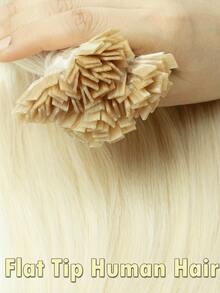 50pcs Human Hair Extensions 12-22 Inch Straight Hair Keratin F-Type Seamless Invisible High Quality Natural Real Hair For Wedding Daily Party Use - Multicolor - View 5