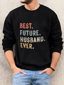 Hombres Camisa De Prometido, Regalo De Compromiso Para Los Hombres, Camiseta Del Futuro Marido, Regalos Para El Prometido, Regalo De Aniversario De Citas, Camisa De Cumpleaños Del Novio, Regalo De Boda Sudadera - Negro - Ver 2