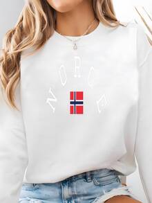 Sudadera Noruega, Camisa Noruega, Camisa Amante Noruega, Camisa Noruega, Camisa De Viaje Noruega, Camisas Noruega, Regalo Amante Noruega, Escandinavo Sudadera - Blanco - Ver 1
