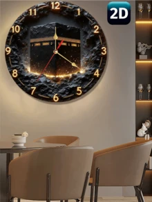 1 chiếc đồng hồ treo tường tròn bằng gỗ 10"/12", thích hợp cho nhà ở, phòng ngủ, phòng khách | Chủ đề trang trí ánh trăng | Đồng hồ treo tường bền, đồng hồ treo tường phòng khách - Nhiều màu - Xem 9