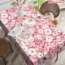1/20件装春季桌布，柔和的薰衣草色底布，饰以鲜艳的粉色和白色花卉图案，点缀着精致的花瓣和绿叶，风格活泼动感，是家居、厨房、户外花园派对、节日装饰和春季庆祝活动的理想之选。 - 彩色 - 查看 15
