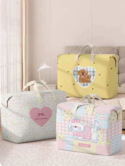 Bộ túi đựng đồ cỡ lớn, thùng đựng đồ lớn, túi đựng quần áo dung tích lớn có tay cầm chắc chắn, vải dày dặn, dùng để đựng chăn, ga trải giường, có thể gấp gọn với khóa kéo chắc chắn, túi đựng chăn, túi vải không dệt, túi đựng đồ dùng giường ngủ.