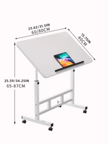 1 pieza Escritorio portátil para laptop, mesa de noche simple para estudiantes en el hogar, escritorio plegable y ajustable para escribir para apartamentos de alquiler - Multicolor - Ver 8