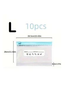 45pcs Reusable Food Storage Bags - Extra Thick Freezer Bags Leak-Proof Plastic Bags, Clear Transparent Ziplock Pouches, Travel Use Resealable Packaging Preservation Bags