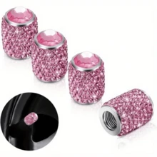 4个夜光轮胎气门嘴帽，通用型发光轮胎气门嘴帽，白天吸收光线，长时间发光。汽车夜光气门嘴帽有绿色、粉色、蓝色和黄色可选。夜光轮胎气门嘴帽和摩托车气门嘴，4个闪亮轮胎气门嘴帽，水晶轮胎气门嘴帽，闪亮水钻通用型汽车、SUV、摩托车、自行车、卡车轮胎气门嘴帽。 - 彩色 - 查看 18