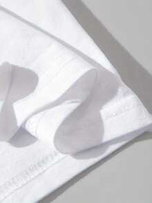 Boys' Casual Graphic Short Sleeve T-Shirt - Retro Cartoon Print, Breathable Knit Fabric, Regular Fit Round Neck Leisure Summer Top, Machine Washable Soft Material - White - View 5