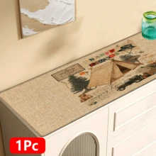 1pc Camping Themed Printed Linen Kitchen Rug, Mat, Bathroom Mat, Doormat, 3D Printed Rectangle Carpet, Suitable For Living Room, Bedroom, Hallway, Bathroom, Laundry Room - Polyester Carpet For Indoor And Outdoor Home Decor - Multicolor - View 16