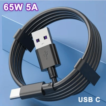 1 PC 65W 5A USB Type C Data Cable Fast Charging Data Cable Suitable For Samsung Galaxy S23 S22 Suitable For Redmi P40 Phone Android Phone Accessories USB C Data Cable Mobile Power Charger USB C Cable