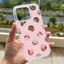 Bonita funda para teléfono con estampado de lazo de cereza rosa, pieza única, material de TPU+PC transparente, compatible con carga inalámbrica magnética, a prueba de golpes, resistente a arañazos, compatible con iPhone 17 Pro Max/17/17 Pro/17/11/12/12 Pro/12 Plus/13/13 Pro/13 Plus/13 Pro Max/14/14 Plus/14 Pro/14 Pro Max/15/15 Plus/15 Pro/15 Pro Max/16/16 Plus/16 Pro/16 Pro Max/16e, S25 Ultra/S24 Plus/S23+/S22/A35/A55/A15/A16/A36/A56/A26/A54/S25 Edge - transparente - Ver 1