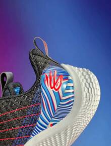 Under Armour CURRY 10 舒適百搭運動低筒籃球鞋男女同款黑藍白