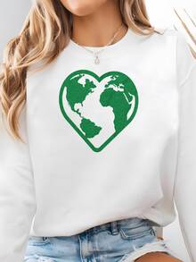 Women Plus Size Sports Sweatshirts - 白色 - 查看 1
