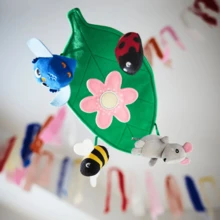 IKEA SANDBI Spinning Toy: Scandinavian Natural Scenery Design, Multi-Colored Visual Stimulation, Soft Material, CE Certified, Compatible With Changing Tables, Sensory Toy For Infants Aged 0-3 Years.