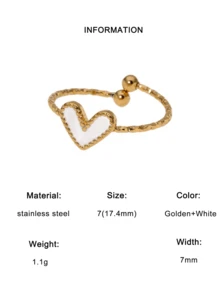 3pcs/Set Fashionable Minimalist Elegant Versatile Gold-Plated Stainless Steel Geometric Bow Tie & Heart Adjustable Rings, Suitable For Women's Daily, Party, Date Wear