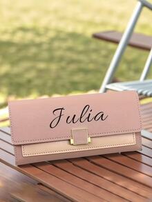 1个定制女士钱包和卡包，非常适合作为情人节、母亲节、返校季、毕业礼物、婚礼新娘礼物和周年纪念礼物。女士迷你钱包，旅行必备证件夹，身份证夹。