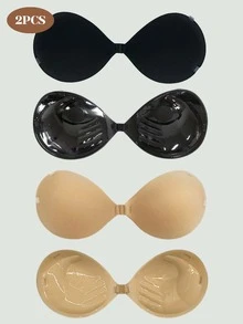 2/1pc Of Invisible Thickened Push-Up Palm Cup Nipple Adhesive Bra (With Extended Shoulder Straps 3CM Thickened) - Multicolor - View 30