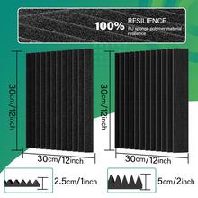 [Studio Essential] Acoustic Panels Series - 12 Pieces (12"X12"X1"/2" Double Thickness) Soundproofing Foam - Eliminate Background Noise For Podcasters/Musicians - Studio-Grade Sound Insulation Material - Multicolor - View 3