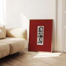 Custom Photo Booth Template, Red Photo Strip Mat 2x3, Personalized Photo Print, Custom Matting, Editable Canva Template, Digital Download - Multicolor - View 4