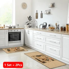 1pc Camping Themed Printed Linen Kitchen Rug, Mat, Bathroom Mat, Doormat, 3D Printed Rectangle Carpet, Suitable For Living Room, Bedroom, Hallway, Bathroom, Laundry Room - Polyester Carpet For Indoor And Outdoor Home Decor - Multicolor - View 12