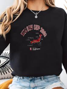 Vintage Wilson Cup 2001 Tee De Tenis – Japón Mapa Gráfico, Cuello Afligido, Punto único, Tee Blanca, Sudadera Y2k, Tamaño M Sudadera - Negro - Ver 1
