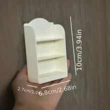 1:12 Scale Mini Collectible Bookshelf (With 60 Mini Books) - Compact Plastic Display Rack With Multiple Compartments, Ideal For Mini Novels, Indoor/Outdoor Decor, White, Collectable Display Rack | Plastic Structure - Multicolor - View 7