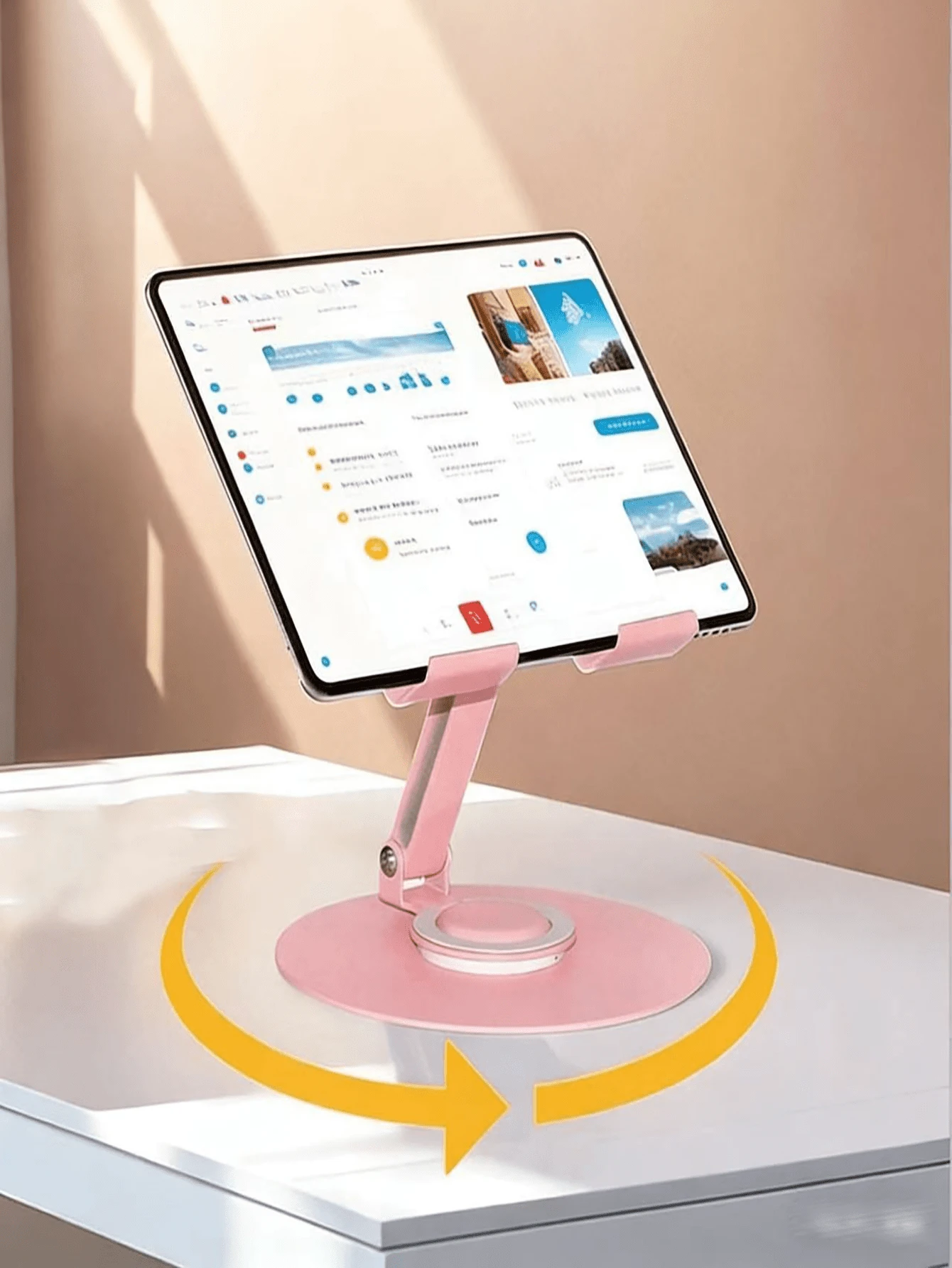 Giá đỡ máy tính bảng bằng hợp kim có thể điều chỉnh 360°. Có thể điều chỉnh, di động, gấp gọn, tản nhiệt tốt. Giá đỡ di động, giá đỡ để bàn, đế tản nhiệt cho laptop. Giá đỡ hình tam giác đa năng, rất cần thiết cho những người hay ngồi gù lưng. Thích hợp cho gia đình, văn phòng và các dịp khác. Món quà tuyệt vời. Có nhiều kiểu dáng để lựa chọn. - Hồng - Xem 1