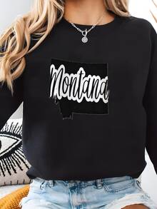 Women Plus Size Sports Sweatshirts - màu đen - Xem 1