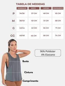 Women's Sleeveless Fitness Dry Fit Tank Top, Basic Oval Shape, Loose Fit, Covers Your Butt. - 白色 - 查看 6