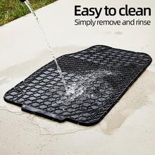 4件套通用汽车脚垫套装 - 防水、防滑、易清洁。收到后，请放置于通风处1-2天，异味即可散去。 - 黑色 - 查看 4