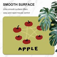 苹果方形鼠标垫，可爱艺术迷你桌面垫，办公桌配件，小巧鼠标垫，适用于游戏、办公和学习，橡胶底座键盘垫，可作为圣诞节和情人节礼物送给女性、男性和朋友，尺寸为9.45*7.87英寸。 - 彩色 - 查看 7