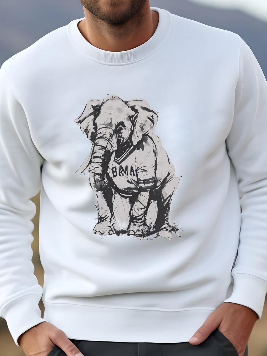 Mens Camiseta De Tiempo De Juego Para Adultos Mi Camiseta De Fútbol De Rollo Mi Camiseta De Día De Juego Crimson Mi Camiseta Unisex De Ventilador De Bama Sudadera - Blanco - Ver 1