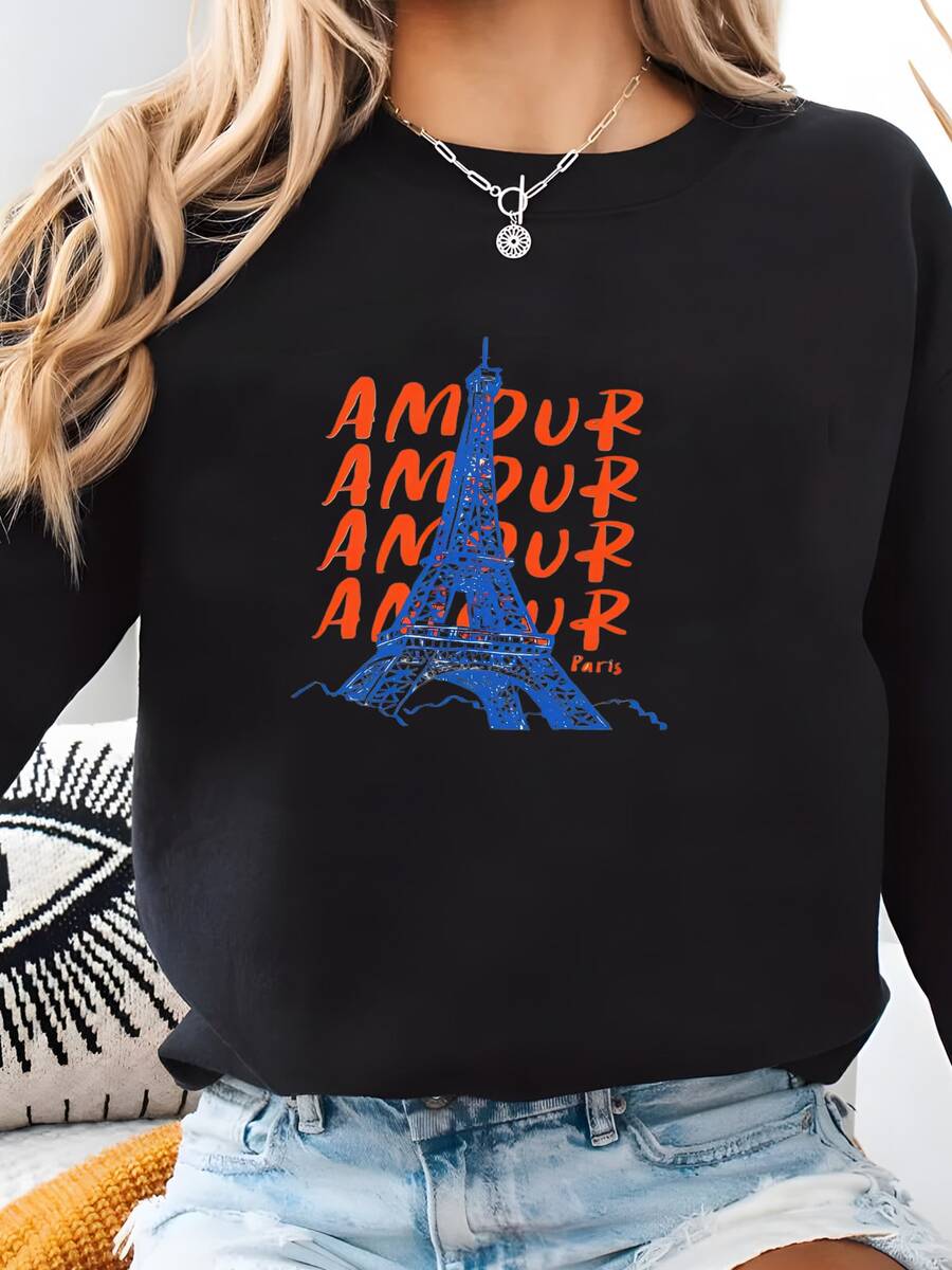 Women Sports Sweatshirts - Black - View 1
