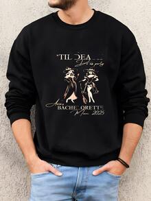 Hombres Camisetas De Soltera De Halloween Gótico, Camisetas De Novia Personalizadas O De La Fiesta De La Muerte, Camisetas De Novia Y Dama De Honor De Esqueleto, Ideas De Regalo De Novia Espeluznantes Sudadera - Negro - Ver 2