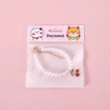 公主风猫咪项链，樱桃心形蝴蝶结吊坠宠物项链，宠物生日礼物纪念品，适合小型猫狗 - 彩色 - 查看 5