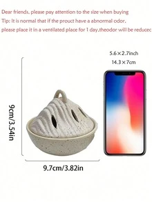 1个山形香炉创意倒流香炉，适用于家居香薰和装饰——艺术陶瓷香氛扩散器，独特的波浪纹理，是放松、冥想、瑜伽和桌面摆件的理想之选（送给养生爱好者的完美礼物） - 彩色 - 查看 4