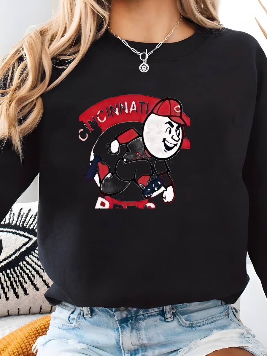 Women Plus Size Sports Sweatshirts - 黑色 - 查看 1