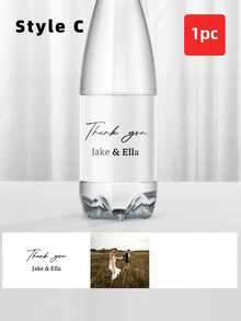 1-50pcs Customized Photo Water Bottle Labels - Personalized Celebration Labels, Custom Name Bottle Tags, DIY Belt Stickers, Suitable For Weddings, Engagements, Birthdays, Anniversaries, As Well As Tea Rooms, Home, Garden, Parties. A Versatile Customizable Gift Idea For Men, Women, Boyfriends, Girlfriends, Groomsmen, Bridesmaids, Newlyweds, Couples, Friends, Ideal For Valentine's Day, Weddings, Engagement Parties. ,Forever Love - Multicolor 2 - View 27