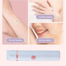 Afeitadora Eléctrica 2-en-1 de Doble Cabezal, Recortadora de Bikini Portátil, Epilador Recargable por USB, Adecuado para Áreas Íntimas, Cejas, Rostro, Piernas y Axilas. - Azul - Ver 4