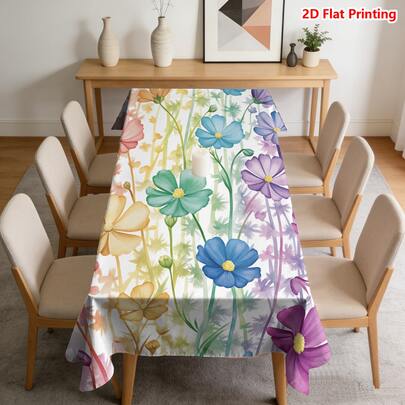 1/20 قطعة من أغطية الطاولة الربيعية، تتميز بألوان الأزرق الفاتح والبنفسجي والأصفر والوردي بطبعات مائية زهرية مع خلفية ذات تدرج أنيق، مثالية لمناسبات المنزل والمطبخ والحديقة الخارجية وديكور الربيع، هدية مثالية للعائلة والأصدقاء