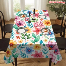 Bộ 20 khăn trải bàn mùa xuân, nền kem mềm mại với họa tiết hoa lá màu nước sống động các sắc hồng, vàng, xanh dương, đỏ, hoàn hảo cho gia đình, nhà bếp, tiệc ngoài trời, trang trí lễ Phục sinh và là món quà ý nghĩa. - Nhiều màu - Xem 6