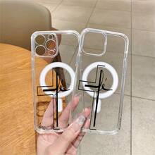 Funda para teléfono con estampado creativo cruzado, pieza única, hecha de material TPU + PC transparente, compatible con carga inalámbrica magnética, a prueba de golpes, resistente a rayones, compatible con iPhone 17 Pro Max/17/17 Pro/17/11/12/12 Pro/12 Plus/13/13 Pro/13 Plus/13 Pro Max/14/14 Plus/14 Pro/14 Pro Max/15/15 Plus/15 Pro/15 Pro Max/16/16 Plus/16 Pro/16 Pro Max/16e, S25 Ultra/S24 Plus/S23+/S22/A35/A55/A15/A16/A36/A56/A26/A54/S25 Edge - transparente - Ver 6