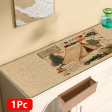 1pc Camping Themed Printed Linen Kitchen Rug, Mat, Bathroom Mat, Doormat, 3D Printed Rectangle Carpet, Suitable For Living Room, Bedroom, Hallway, Bathroom, Laundry Room - Polyester Carpet For Indoor And Outdoor Home Decor - Multicolor - View 17