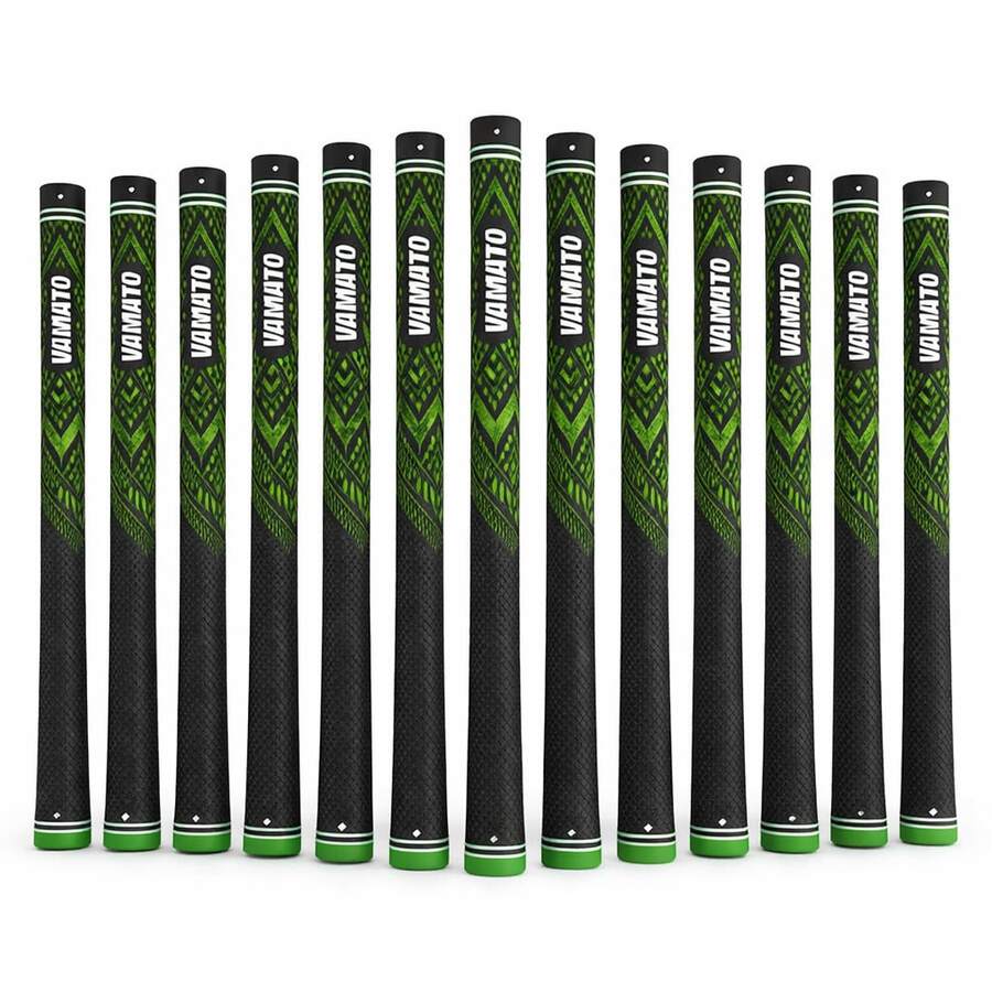 WUDAY 13件裝中號高級耐用防滑橡膠高爾夫球桿握把 高爾夫禮品 - 綠色 - 查看 1