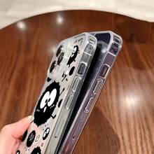Funda para teléfono con estampado militar de emojis de pompones negros, una sola pieza, material de TPU + PC transparente, compatible con carga inalámbrica magnética, a prueba de golpes, resistente a rayones, compatible con iPhone 17 Pro Max/17/17 Pro/17/11/12/12 Pro/12 Plus/13/13 Pro/13 Plus/13 Pro Max/14/14 Plus/14 Pro/14 Pro Max/15/15 Plus/15 Pro/15 Pro Max/16/16 Plus/16 Pro/16 Pro Max/16e, S25 Ultra/S24 Plus/S23+/S22/A35/A55/A15/A16/A36/A56/A26/A54/S25 Edge - transparente - Ver 7