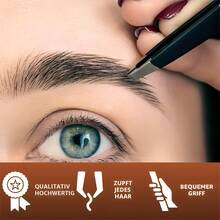 4pcs Stainless Steel Precision Tweezers Set, Professional Eyebrow Tweezers, Suitable For Facial Hair Removal, Unisex,Giveaways,Travel,Cheap Stuff,Travel Essential - Black - View 4