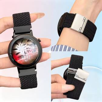 Banda compatible con Apple Watch para mujer y hombre, correa elástica trenzada, accesorios de reloj inteligente para Ultra3 2 1 Series 11 10 9 8 7 6 5 4 3 2 1 de 38mm 40mm 41mm 42mm 45mm 46mm 49mm, banda de reloj suave y transpirable, regalo de moda para mujer y hombre