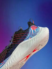 Under Armour CURRY 10 舒適百搭運動低筒籃球鞋男女同款黑藍白